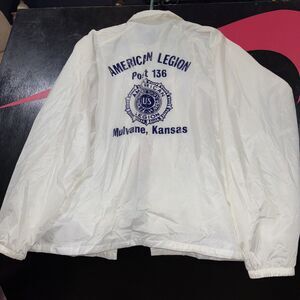 Vintage American Legion Satin Windbreaker Jacket Men's XL Post 136 classic